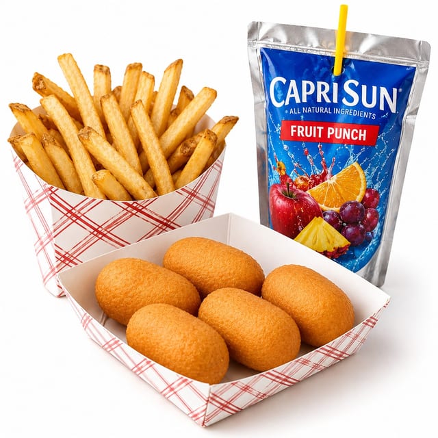 Kids Mini Corn Dogs.