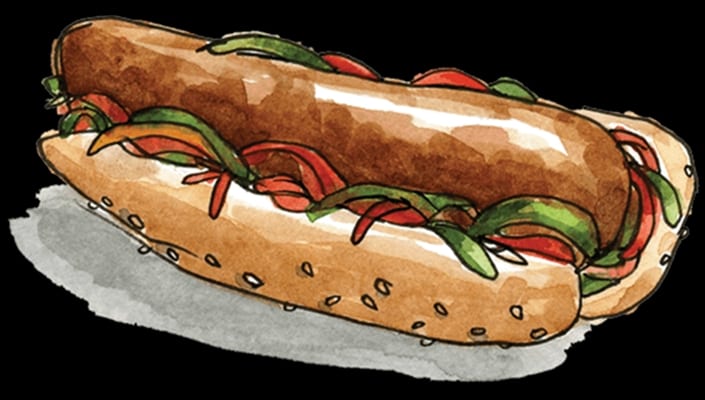 Italian Sausage Sandwich.