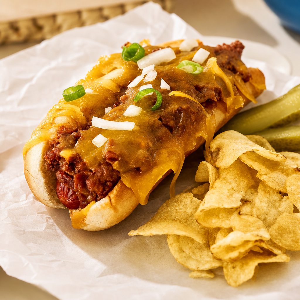 Chili Cheese Dog.