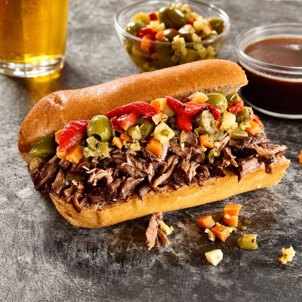 Italian Beef Sandwich.